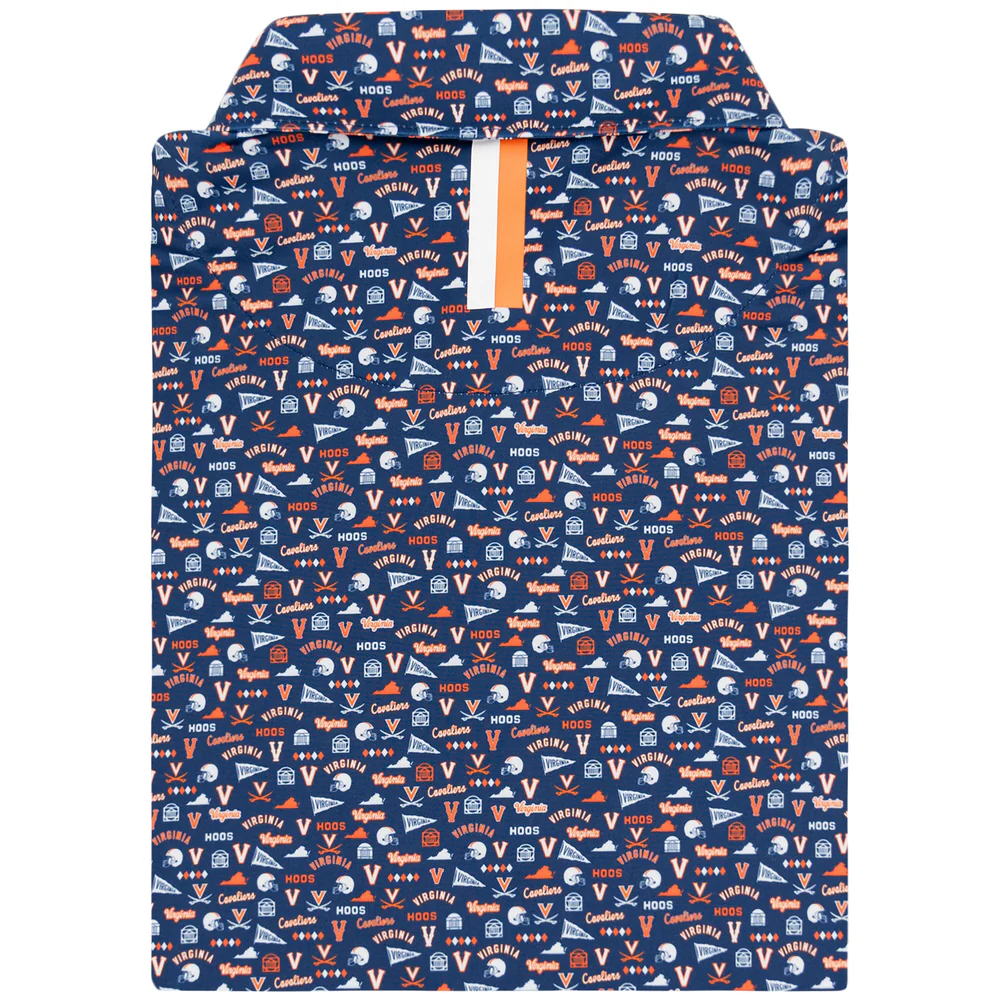 The UVA Gameday Men's Short Sleeve Collegiate Polo Admiral Navy