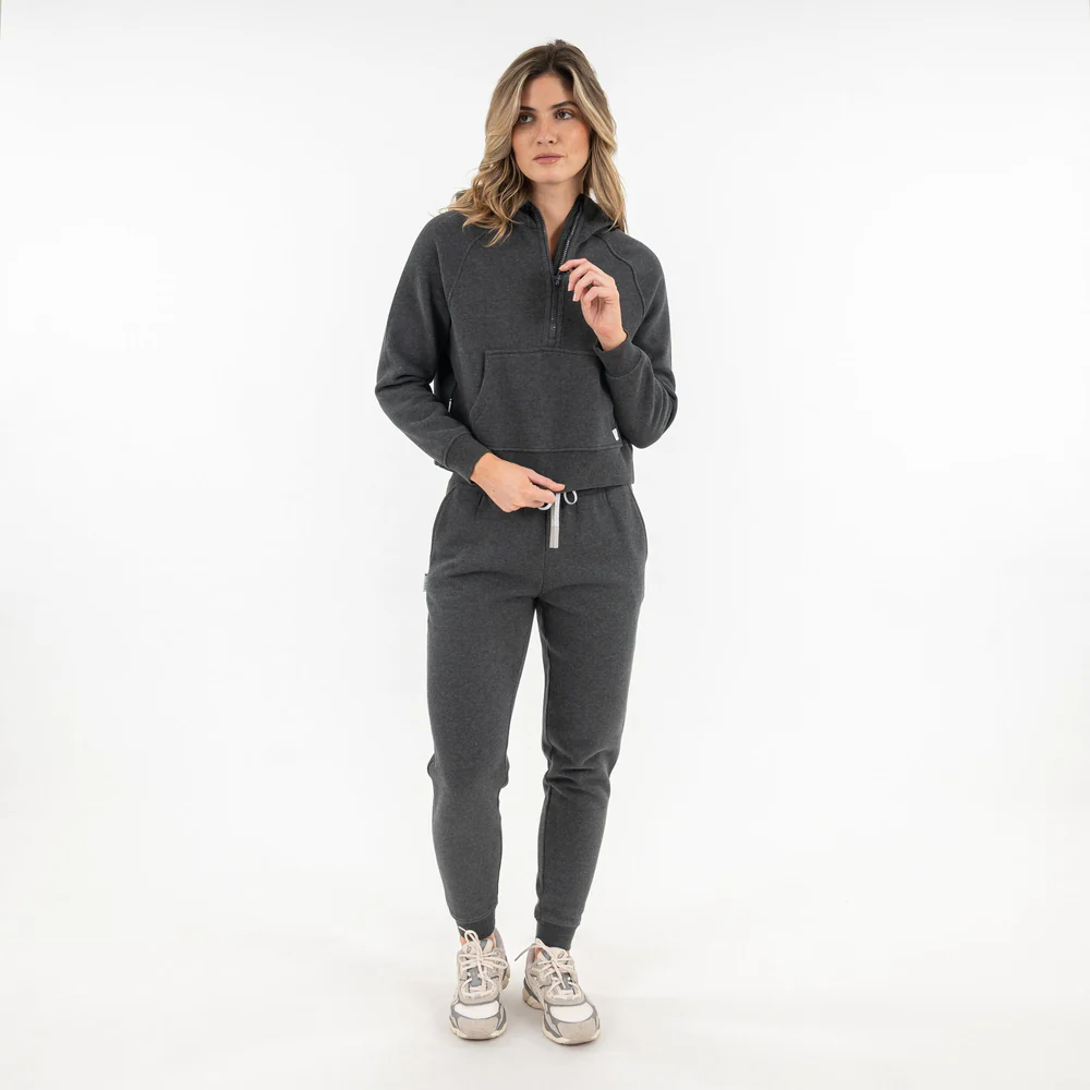 Clarity Half-Zip Hoodie Women's Clarity Half-Zip Hoodie Heather - Midnight Black 4 Clarity Half-Zip Hoodie Women's Clarity Half-Zip Hoodie Heather - Midnight Black