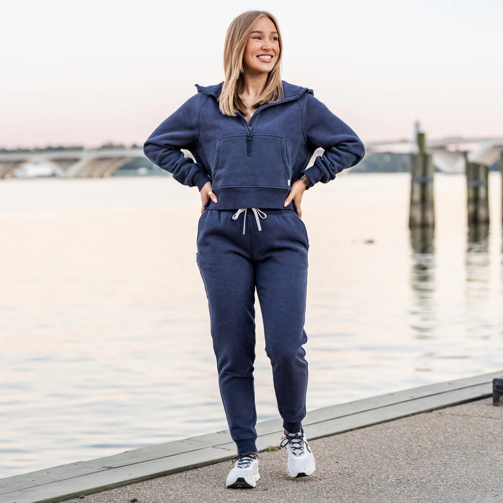 Clarity Half-Zip Hoodie Women's Clarity Half-Zip Hoodie Heather - Fleet Navy 8 Clarity Half-Zip Hoodie Women's Clarity Half-Zip Hoodie Heather - Fleet Navy