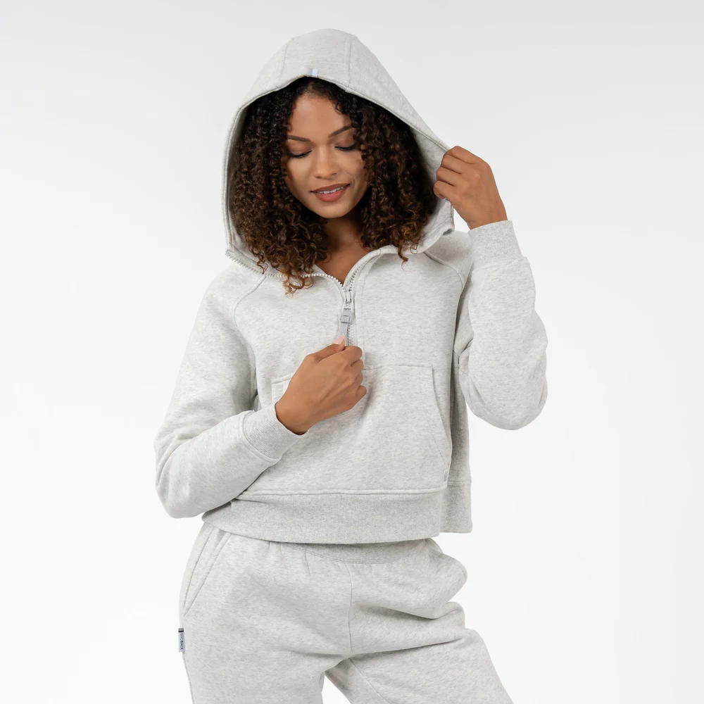 Clarity Half-Zip Hoodie Women's Clarity Half-Zip Hoodie Heather - Ivory