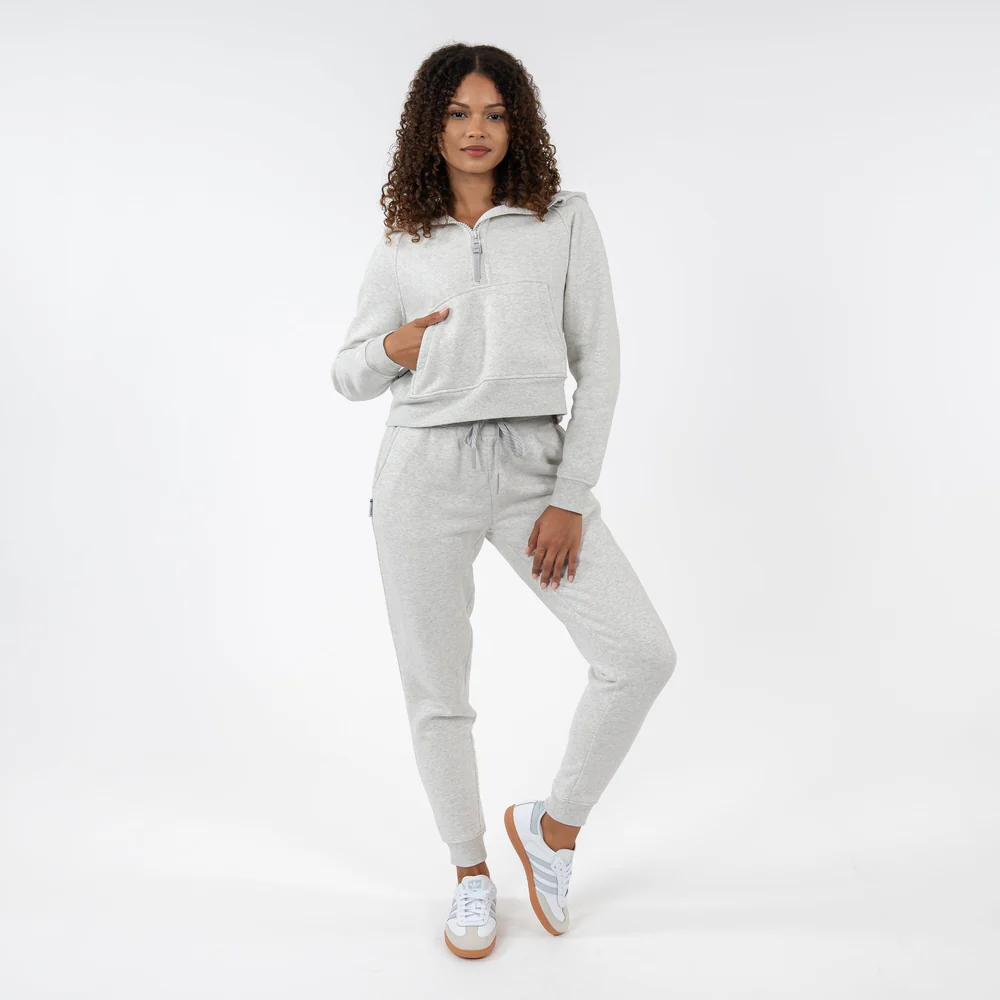 Clarity Half-Zip Hoodie Women's Clarity Half-Zip Hoodie Heather - Ivory