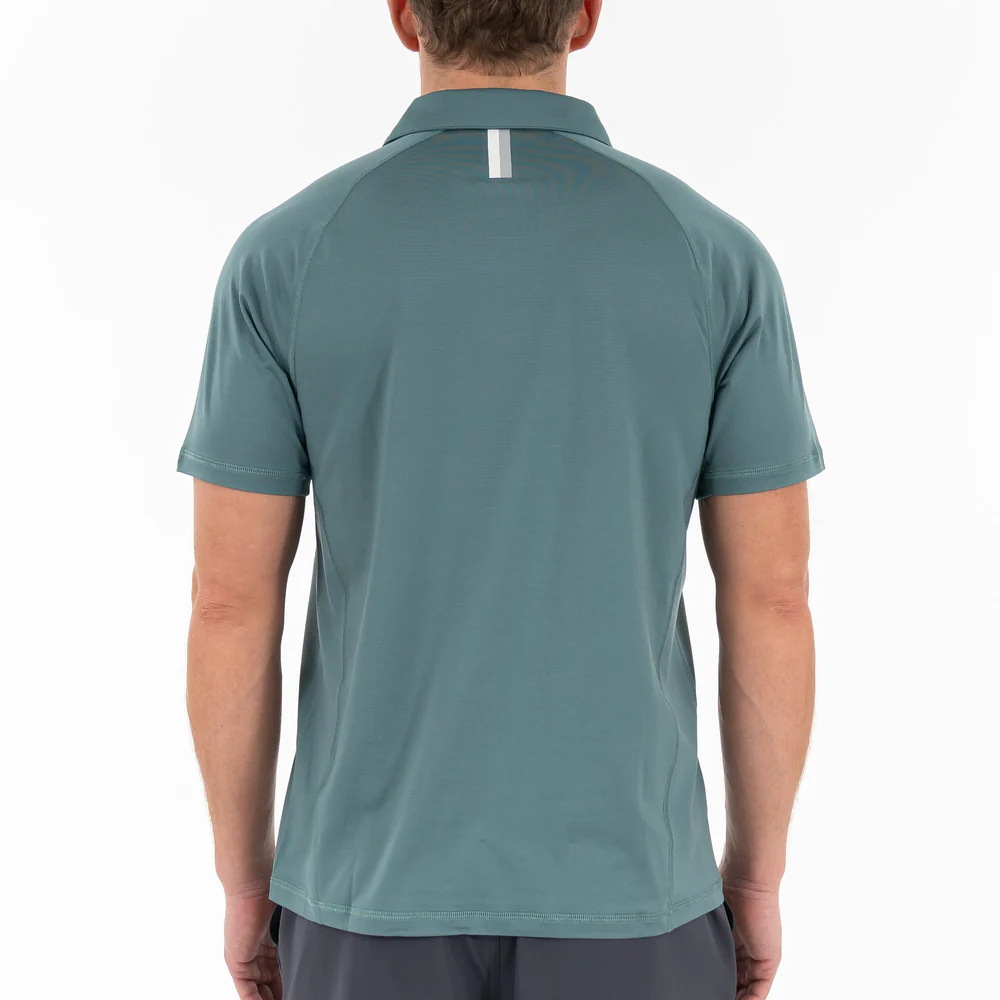 Blitz Tech Polo Men's Short Sleeve Blitz Tech Polo Heather - Jungle Green/Dusty Pine