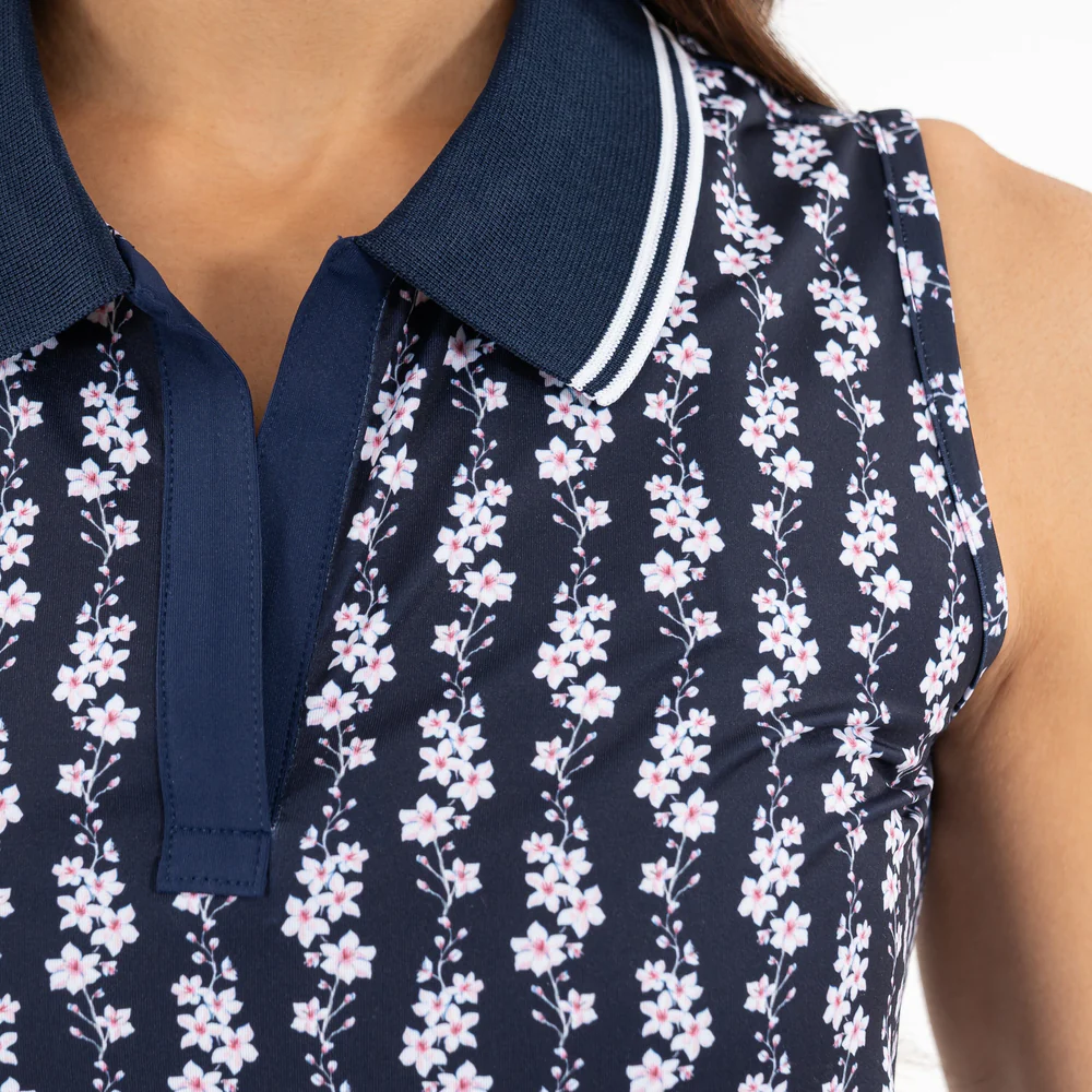 Brooke Sleeveless Performance Polo Women's Brooke Sleeveless Performance Polo The Blossom Bloom - Fleet Navy 3 Brooke Sleeveless Performance Polo Women's Brooke Sleeveless Performance Polo The Blossom Bloom - Fleet Navy