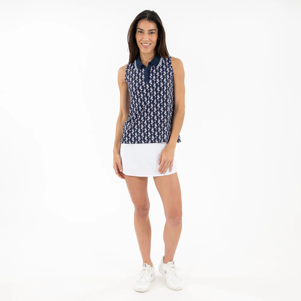 Brooke Sleeveless Performance Polo Women's Brooke Sleeveless Performance Polo The Blossom Bloom - Fleet Navy 4 Brooke Sleeveless Performance Polo Women's Brooke Sleeveless Performance Polo The Blossom Bloom - Fleet Navy