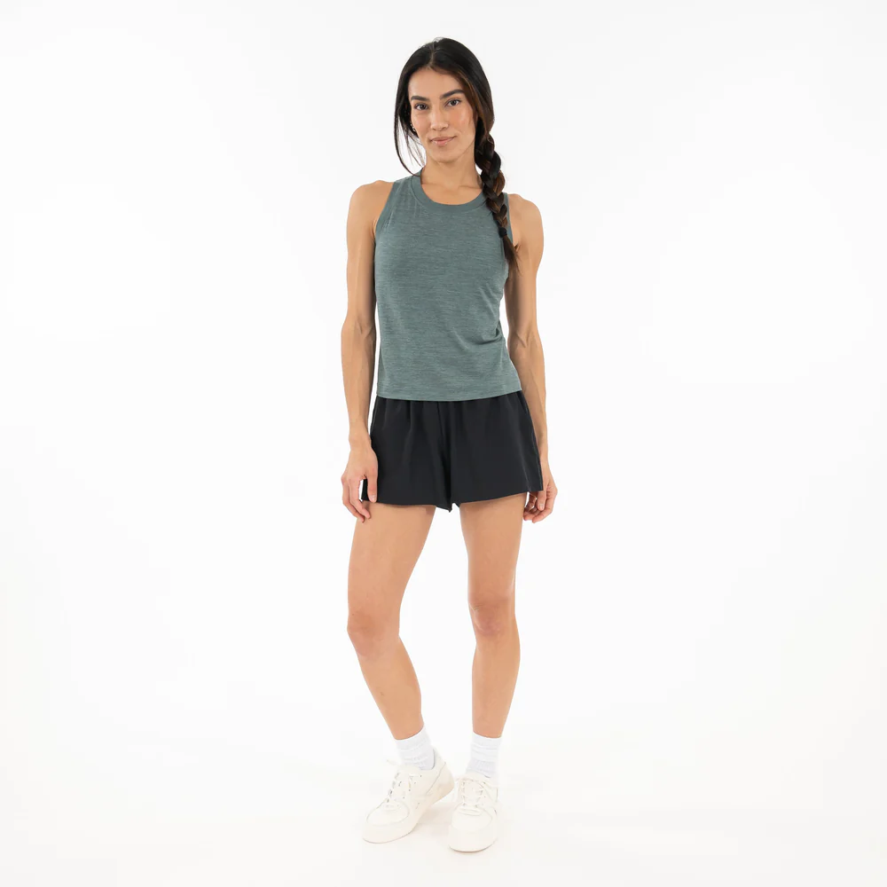 Drift Performance Crop Tank Women's Drift Crop Performance Tank Heather - Jungle Green/Dusty Pine 4 Drift Performance Crop Tank Women's Drift Crop Performance Tank Heather - Jungle Green/Dusty Pine