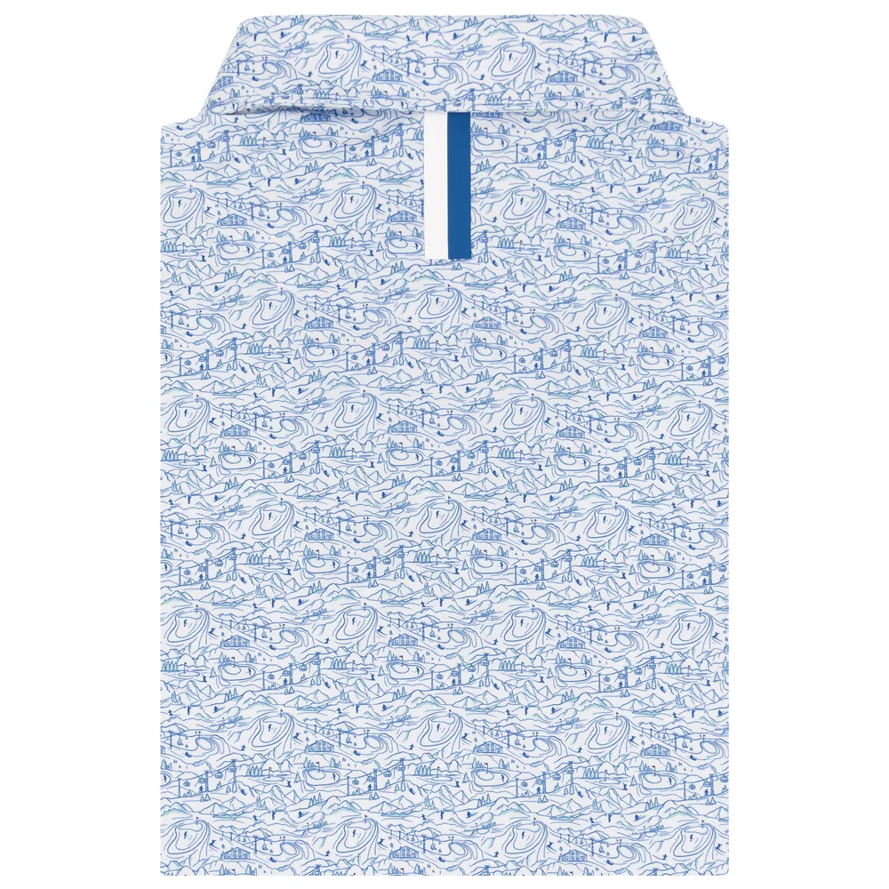 The Frozen Fairway Men's Short Sleeve Performance Polo White
