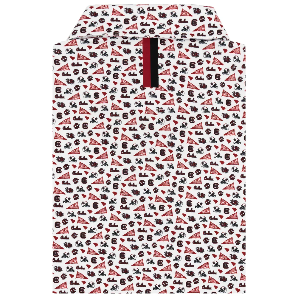 The South Carolina Gameday Men's Short Sleeve Collegiate Polo White