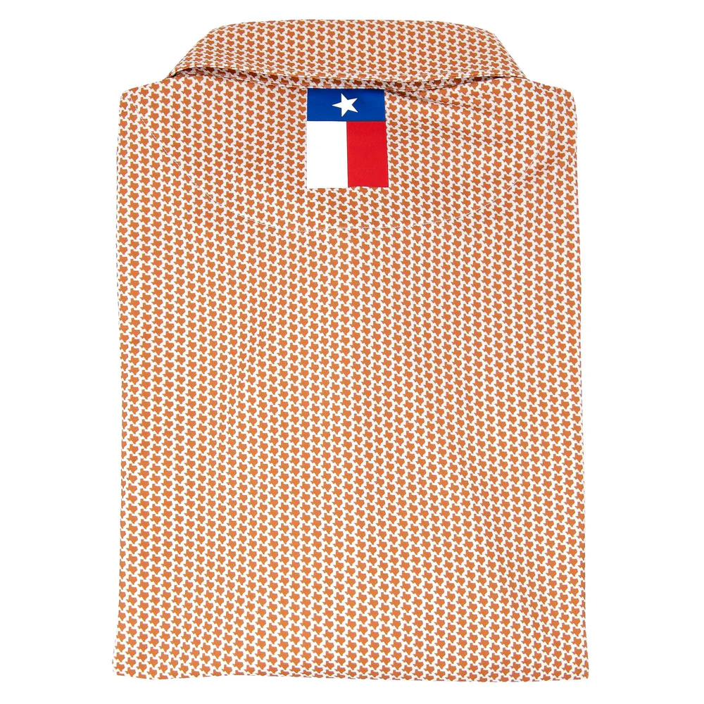 The Don't Mess Men's Short Sleeve Performance Polo Burnt Orange