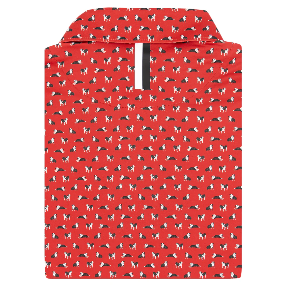 The Dawg Men's Short Sleeve Performance Polo Crimson Red