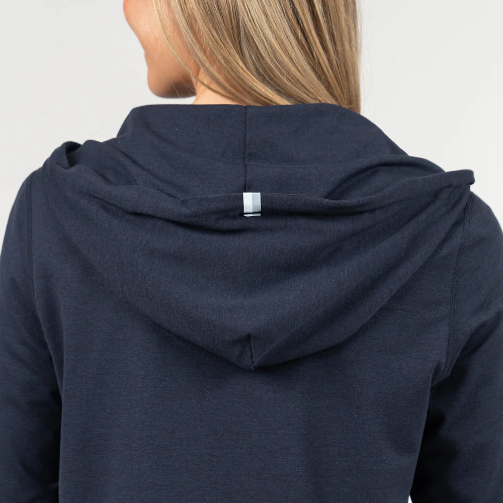Tempo Performance Full-Zip Hoodie Women's Tempo Performance Full-Zip Hoodie Heather - Fleet Navy